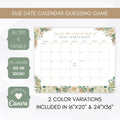 boho due date calendar